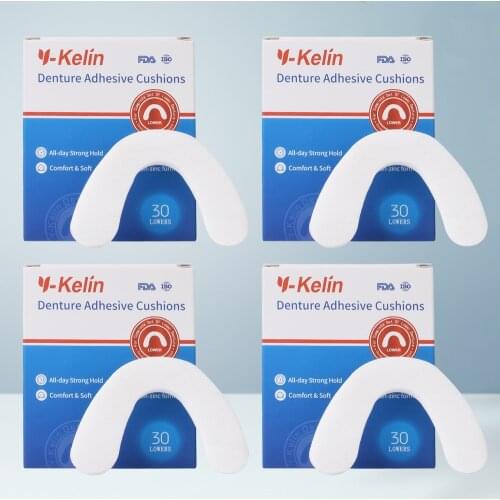 Y-Kelin Denture Adhesive Cushion Lower 120 Pads (4 Pack)