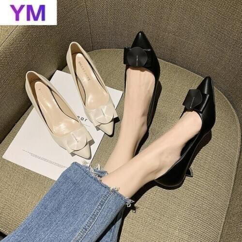 Fashion New Genuine Leather Pointed Toe High Heels Design Beauty Lady Spring Basic Women Pumps Zapatos De Mujer Tacon 2021