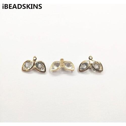 New arrival! 20x13mm 100pcs Rhinestone Leaves charm/Connectors for Necklace,Earrings parts, Accessories,hand Made Jewelry DIY