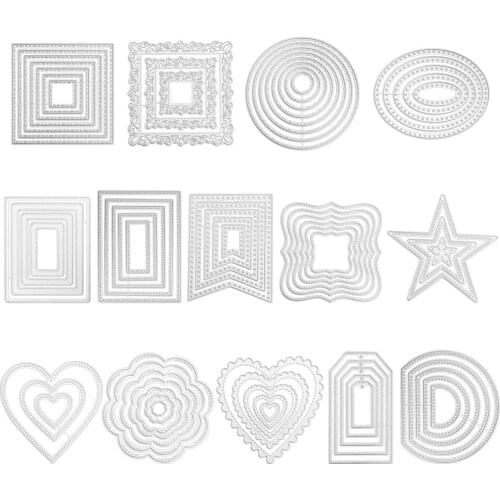 Basic Border Circle Frame Metal Cutting Dies Stencils for DIY Paper Scrapbooking Card Embossing Die Cuts for Holiday Party Card