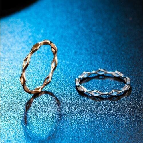 Gifts for woman accesories Hollow Rose Gold Tail Ring womens Delicate rings fashion stainless steel Simple jewelry rings Couple