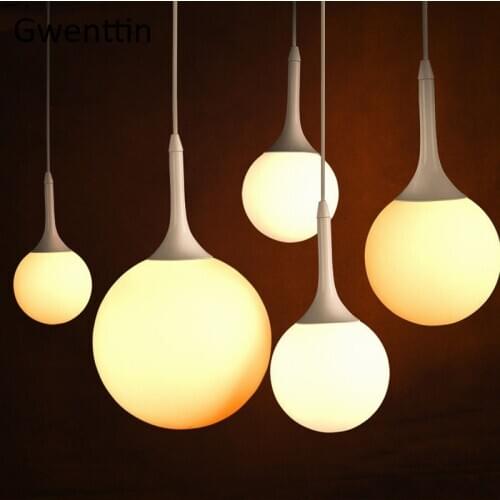 Water Drop Pendant Lights Glass Ball Light Fixtures Modern Nordic Home Decor for Living Room Bedroom Loft Hanging Lamp Luminaire