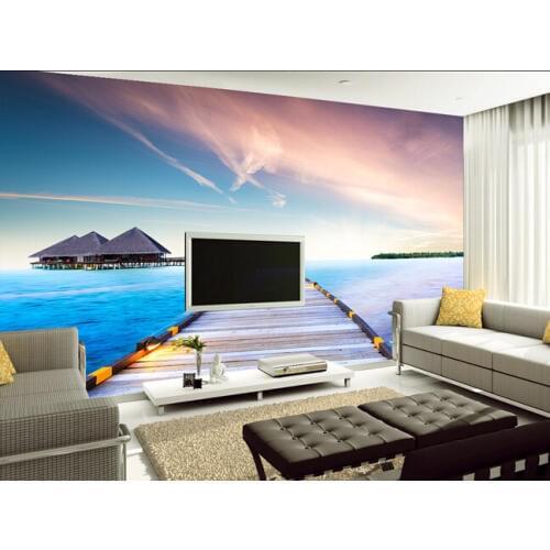 The custom 3D murals,beautiful view of the background wall of natural landscape ,living room sofa TV wall bedroom wall paper