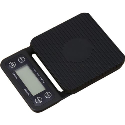 Portable Electronic Scale with Timer 3kg/0.1g LCD Digital Kitchen Coffee Scales Weighing tool libra Precision Jewelry Scale