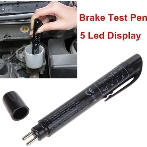 A++ Portable Brake Liquid Tester Mini Brake Fluid Test Pen LED Display Testing Mositure of Brake Oil For DOT3 DOT 4 No Package