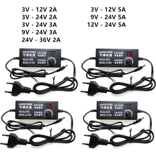 AC DC Adjustable Power Supply 3V 5V 9V 12V 15V 18V 24V Switching Power Supply Adapter Transformer 220V To 12V 24V 12 24 V Volt