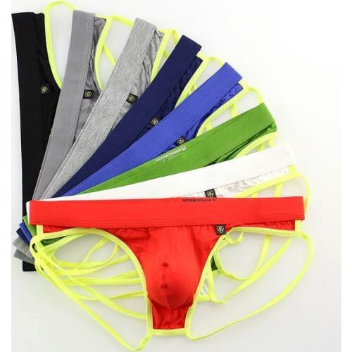 Sexy Mens Underwear Lingerie 8pcs/pack Mens Bikini Briefs Thongs Soft Modal Underwear Males Penis Pouch Jockstrap Sexy Cueca