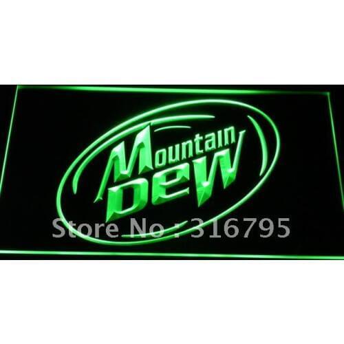 A162 Mountain Dew Energy Drink Sport LED Neon Light Signs with On/Off Switch 20+ Colors 5 Sizes to choose