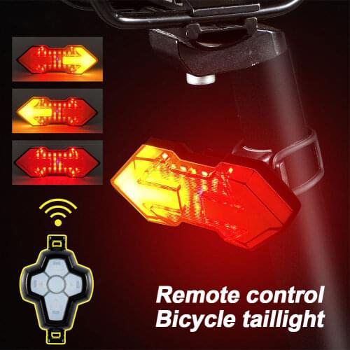 USB Smart Bike Light Wireless Remote Control Turn Signal Bicycle Rear Lamp Direction Indicator MTB Cycling Taillight
