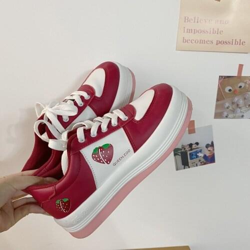 Soft Candy Girls Rainbow Heart Kawaii Casual Shoes College Style Lolita Sports Lolita Shoes Female Womens Sneakers Harajuku