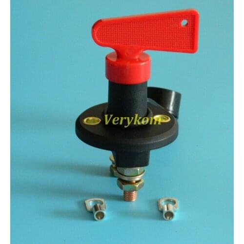 1pc Universal Battery Isolator Master Cut Off Power Kill Switch 300A + Key + Waterproof Cover + Terminal