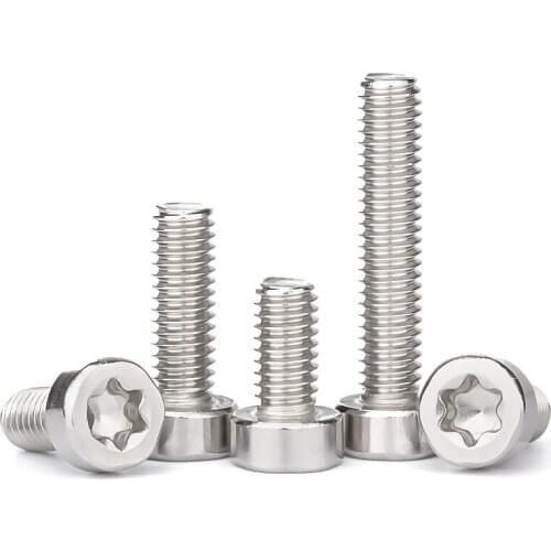 20pcs M3 stainless steel Torx cylindrical head screw T&TX thin headed Anti-theft without column mechanical bolt 5mm-16mm long