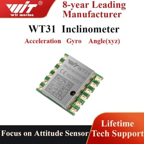 WitMotion WT31N AHRS 3-Axis Module Digital Inclinometer, 3-Axis Acceleration Sensor, 2-axis Angle Measurement, 3.3-5V AHRS IMU