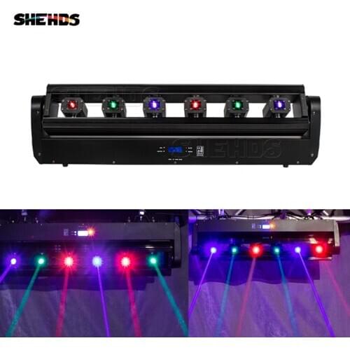 6x500mW RGB+RGB Beam Linear Laser Strobe Moving Head Light Suitable for Bar KTV Song and Dance Hall SHEHDS Stage Lighting
