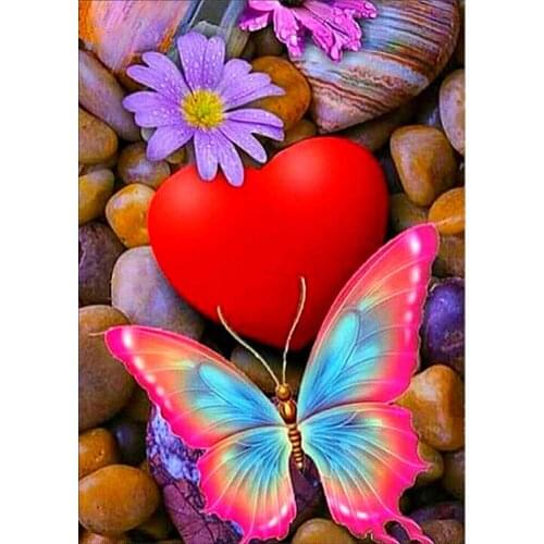 Flower Purple Butterfly 11CT Cross Stitch DIY Embroidery Full Kit Handiwork Handmade Painting Sewing Christmas Needle Stamped