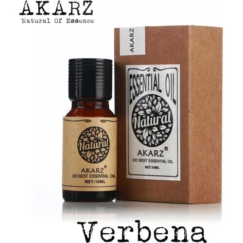 Verbena essential oil AKARZ Top Brand body face skin care spa message fragrance lamp Aromatherapy Verbena oil