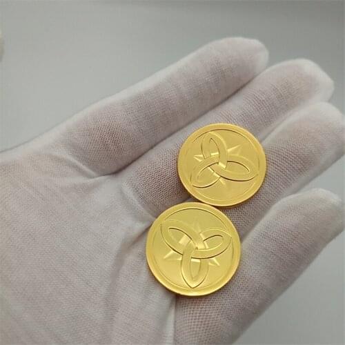 Game Genshin Impact Kaedehara Kazuha Mora Cosplay Metal Coins Alloy Coin Accessories Props