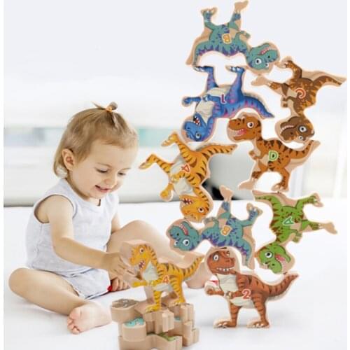 Dinosaur Puzzle Toys Animal Balance Building Blocks Board Games Educational Stacking High Kids Boys Children Birthday Gifts