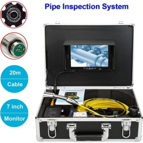 20-50m IP68 Waterproof Sewer Drain Inspection Camera System 7inch Industrial Pipe Inspection Endoscope Camera With Video Record