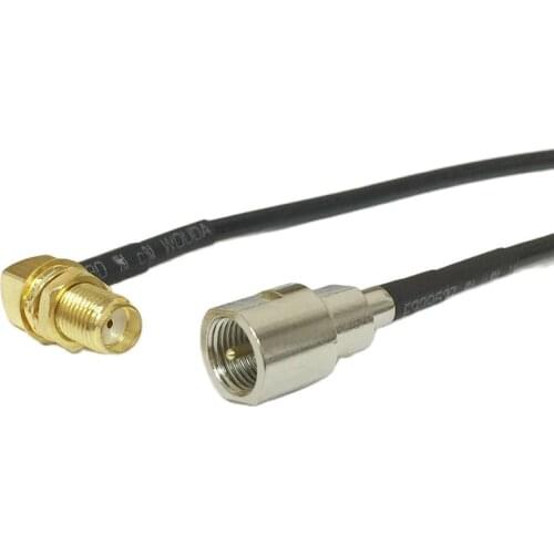 New Modem Coaxial Cable SMA Female Jack nut Right Angle Switch FME Male Plug Connector RG174 Cable 20CM 8" Adapter RF Jumper