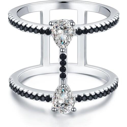 925 sterling silver ring fashion zircon ladies jewelry proposal party banquet ring G065