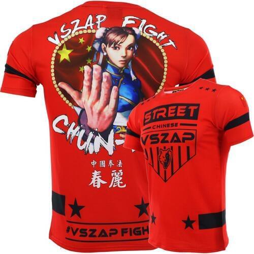 VSZAP Boxing Set Compression Jersey 3D Printing Rashguard KickBoxing Tight Long T-Shirts Trousers Muay Thai MMA Fighting BJJ