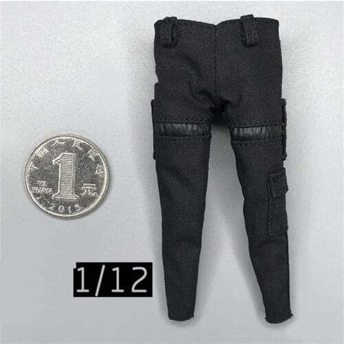 Hot Sales Scale 1/12th Black Fashion Slim Pants Trousers Of PCTOYS Hacker Killer The Matrix Neo For Doll Soldier Collection