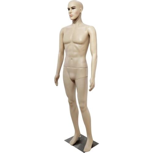 K3 Male Straight Hand Straight Foot Body Model Mannequin Skin Color Male Dummy Torso Tailor Clothes Model Display Mens Full Bod