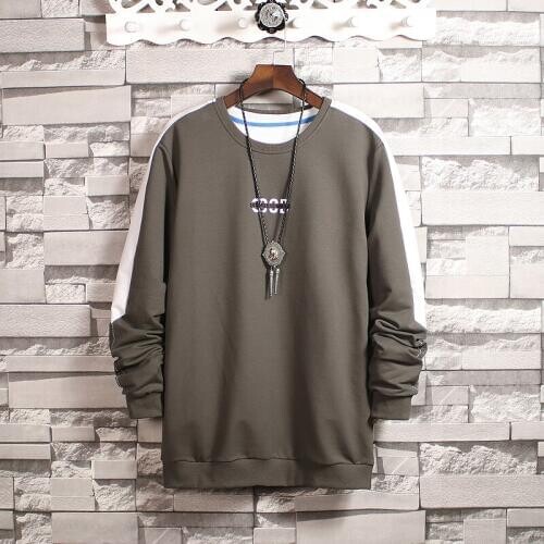 EL BARCO New Spring Cotton Men Hoodies O-Neck Soft Grey Male Sweatshirt Tops Casual White Jackets Shirt Harajuku Red Coats L-3XL