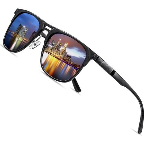 AOFLY Aluminum Magnesium Polarized Sunglasses Men Brand Design Fashion Fishing Male Sun Glasses For Driving Anti-glare Lens