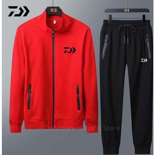 Daiwa Mens Autumn New New Sports Suit Fishing Clothes Hiking Cycling Sport Fishing Suits Outdoor Fishing Clothing Cotton Suits