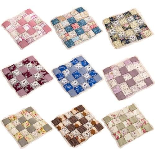 Square Chair Soft Pad Plain Simple Creative Pastoral Lace Style Sofa Seat Cushion For Dining Patio Home Office Garden Sofa