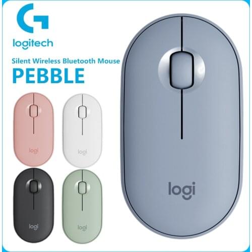 Logitech Mouse Pebble Wireless 1000DPI High Precision Optical Blue Green Pink Silent Bluetooth Mouse For Home Office