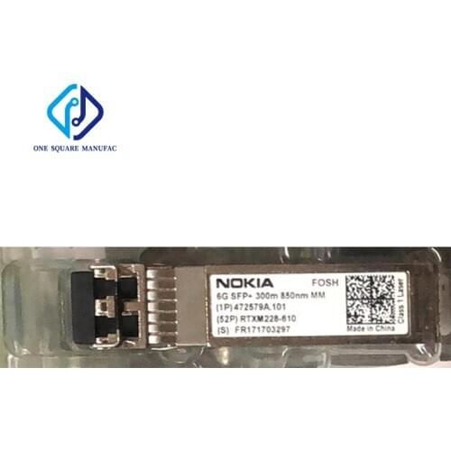 NOKIA RTXM228-610 SFP+ 300M 850NM Multimode FOSH 6G LC Fiber Optical Module Transceiver