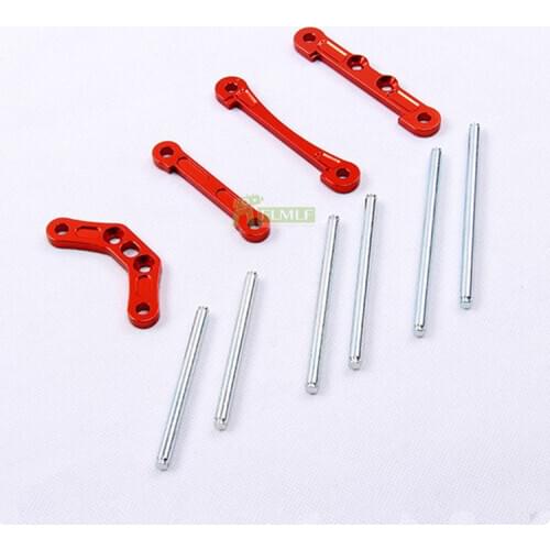 Alloy CNC Front Rear Suspension Pivot Axle Pin Positioning Pieces Set Fit for 1/5 HPI ROVAN KM BAJA 5B 5T 5SC RC Car Parts