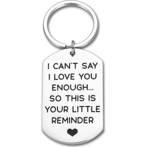 Valentines Day Gift Boyfriend Girlfriend Keychain I Love You Enough Husband Wife Anniversary Birthday Wedding Gift for Friend