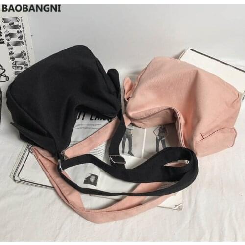 Casual Women Shoulder Bag Fashion Unisex Canvas Crossbody Pouch Large Capacity Travel Shopping Bag Messenger Bags