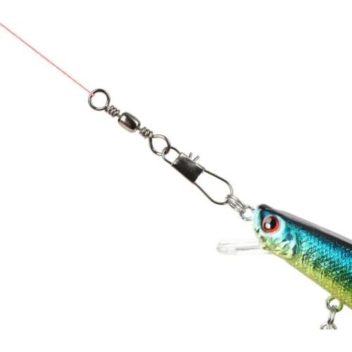 Fish Rolling Ball Bearing Barrel Swivel with Safty Snap Connector Рыболовные аксессуары для рыбалки сигнализатор поклёвки