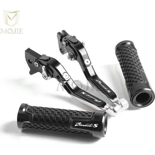 Motorcycle CNC Adjustable Brake Clutch Levers Handlebar Hand Grips For Suzuki GSF600S GSF 600 S BANDIT GSF250 GSF 250 Bandit