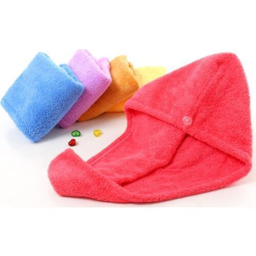 Shower Caps For Magic Quick Dry Hair Microfiber Towel Drying Turban Wrap Hat Caps Spa Bathing Caps LX8633