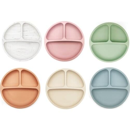 9 Colors Kids Feeding Bowls Baby Bowl Food Safe Silicone Dining Plate Solid Cute Cartoon Children Dishes Training Tableware