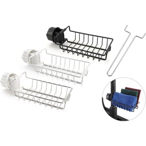 No Punching Faucet Storage Rack Faucet Rack Sink Hand Washing Dish Washing Cloth Sponge Dishcloth Storage Rack