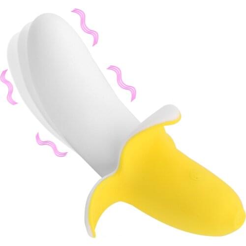 Clitoral Vibrator Banana-shaped Stimulator Soft Silicone Dildo G-spot Vaginal Female Masturbator