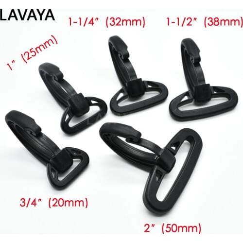1pcs HOOK Webbing Size 20mm 25mm 32mm 38mm 50mm Heavy Duty Plastic Snap Hooks for Weave Paracord Lanyard Backpack Straps Black