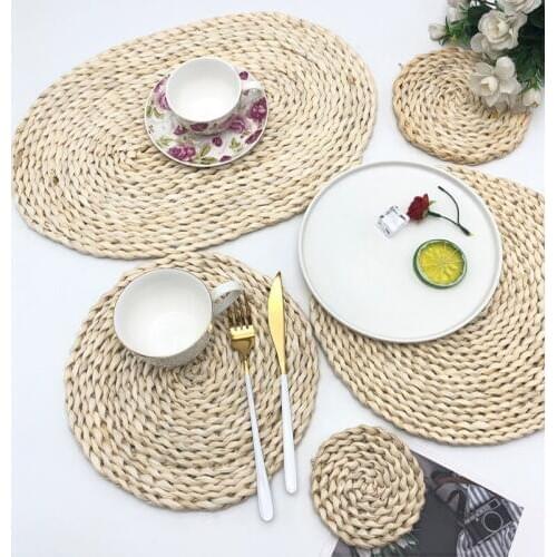 100% natural handmade corn fur anti-scald insulation pad coaster tea pad pot mat placemat organic kitchen mat environmental prot