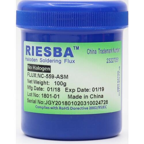 RIESBA NC-559-ASM 100G Solder Paste flux oil cylinder welding No-Clean