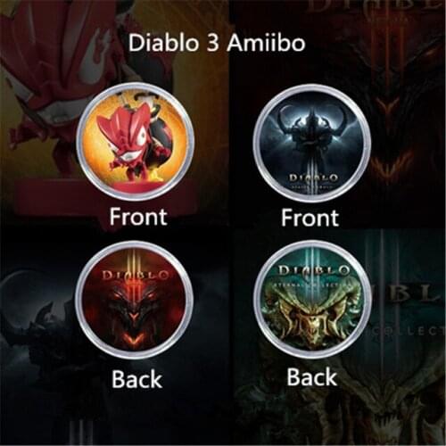 2Pcs/lot Coming Diablo 3 NFC Ntag215 Coin Tag game card For NS/Switch