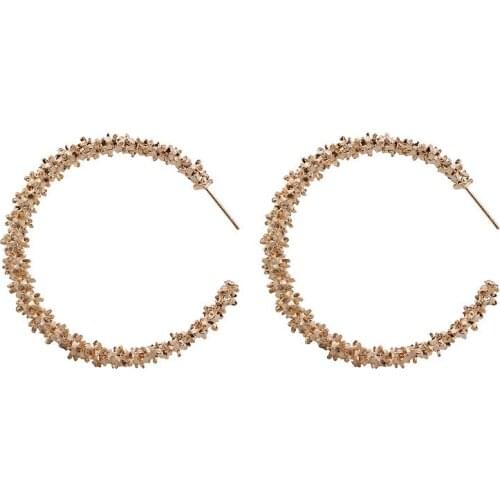 2020 New Fashion Ladies Large Round Hoop Prickly Earrings Gold Punk Charm Earrings Party Jewelry Sales Women Steel Earrings