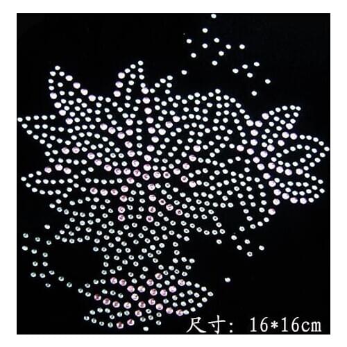 Flower and heart more sticker designs iron on transfer hot fix rhinestone motif hot fix rhinestone transfer motifs strass iron