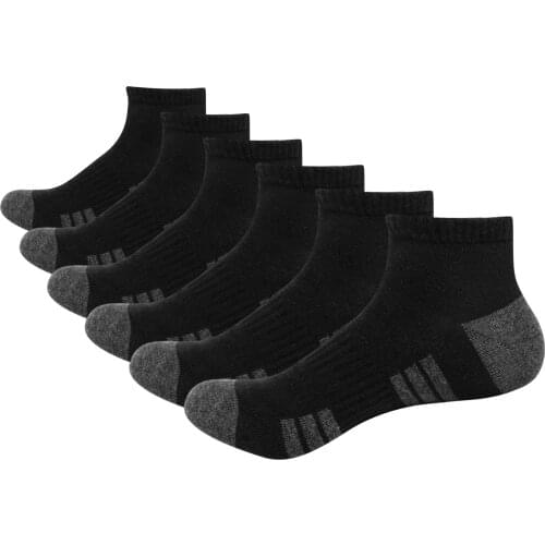 YUEDGE Men And Women Breathable Cotton Terry Cushion Low Cut Ankle Short Socks Sneaker Socks 5 Pair Lot 38-45 EU